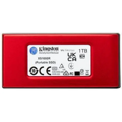 Kingston XS1000 USB-C Εξωτερικός SSD 1TB 1.8" Κόκκινο