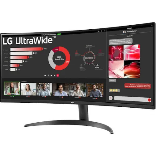 LG 34WR50QK-B Ultrawide VA HDR Curved Monitor 34" QHD 3440x1440 με Χρόνο Απόκρισης 5ms GTG