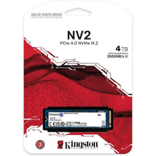 Kingston Nv3 SSD 4TB M.2 NVMe PCI Express 4.0