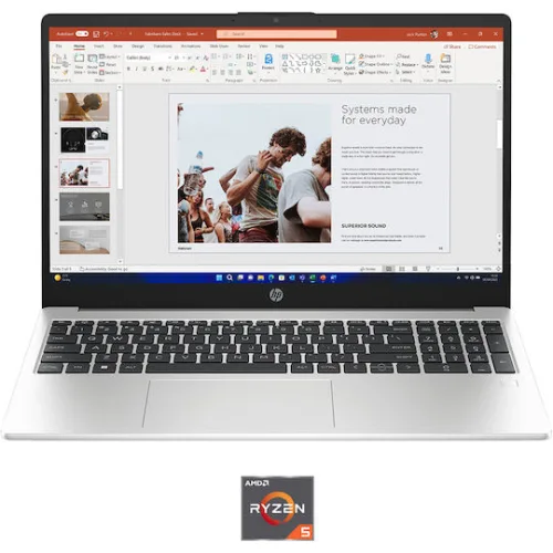 HP 255 G10 15.6" IPS FHD (Ryzen 5-7530U/16GB/512GB SSD/W11 Pro) Turbo Silver (US Keyboard)