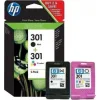 HP 301 Γνήσιο Πακέτο 2 Μελανιών Εκτυπωτή InkJet Πολλαπλό (Color) / Μαύρο (N9J72AE)