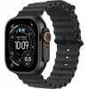 Apple Watch Ultra 3 Titanium 49mm Αδιάβροχο με eSIM και Παλμογράφο (Black Titanium Case with Black Ocean Band)
