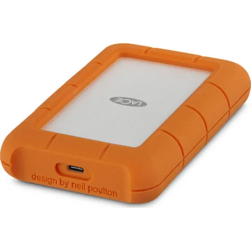 Lacie Rugged USB-C USB 3.1 Εξωτερικός HDD 1TB 3.5" Πορτοκαλί