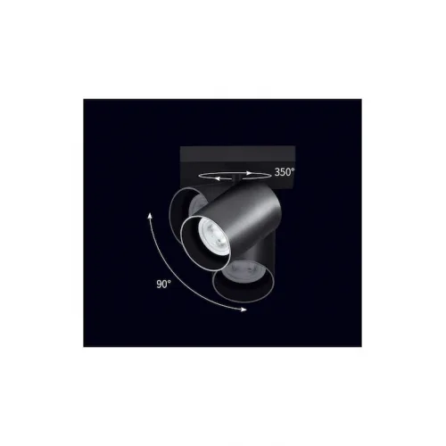 Yeelight Τριπλό Σποτ με Ντουί GU10 σε Μαύρο Χρώμα