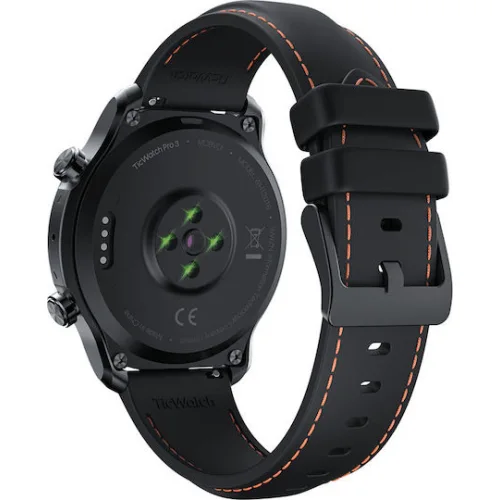 Ticwatch Pro 3 GPS Stainless Steel 48mm Αδιάβροχο Smartwatch με Παλμογράφο (Shadow Black)