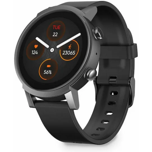 Ticwatch E3 44mm Αδιάβροχο Smartwatch με Παλμογράφο (Panther Black)