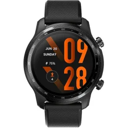 Ticwatch Pro 3 Ultra Stainless Steel 48mm Αδιάβροχο Smartwatch με Παλμογράφο (Shadow Black)