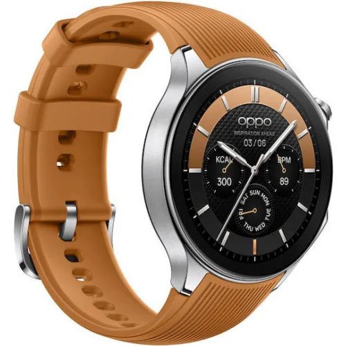 Oppo Watch X Stainless Steel 47mm Αδιάβροχο με Παλμογράφο (Mars Brown)