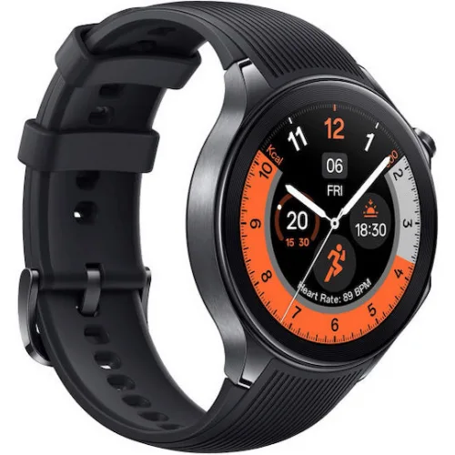 Oppo Watch X Stainless Steel 47mm Αδιάβροχο με Παλμογράφο (Platinum Black)