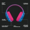 Logitech G435 Lightspeed Ασύρματο Over Ear Gaming Headset με σύνδεση Bluetooth / USB Μπλε/Φούξια Logitech G435 Lightspeed Ασύρματο Over Ear Gaming Headset με σύνδεση Bluetooth / USB Μπλε/Φούξια