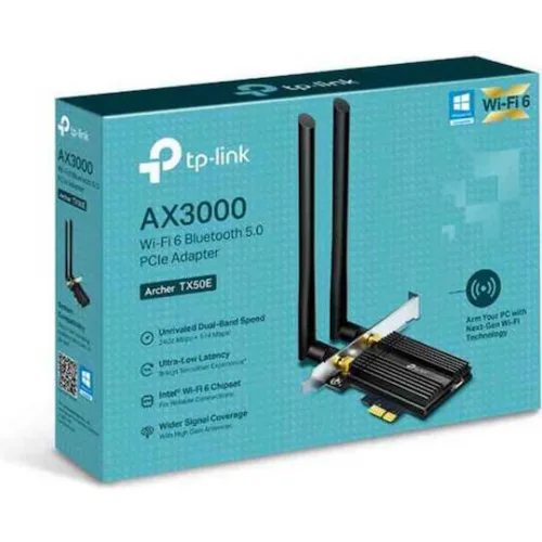 TP-LINK Archer TX50E v2 Ασύρματη Κάρτα Δικτύου Wi‑Fi 6 (3000Mbps) PCI-e