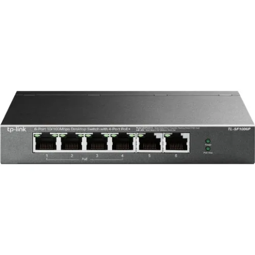 TP-LINK TL-SF1006P v1 Unmanaged L2 PoE+ Switch με 6 Θύρες Ethernet