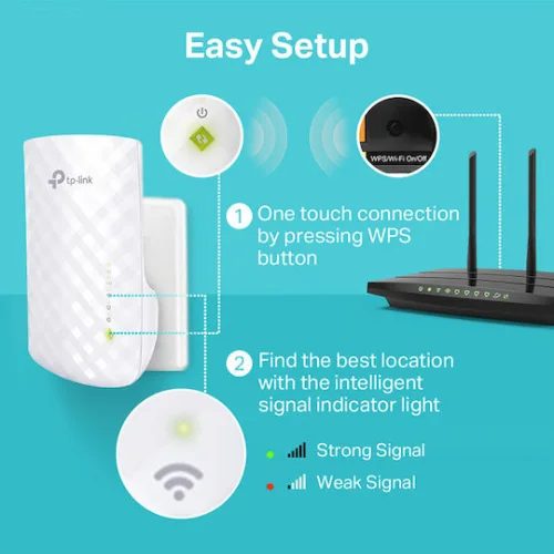 TP-LINK RE220 v3 Mesh WiFi Extender Dual Band (2.4 & 5GHz) 750Mbps