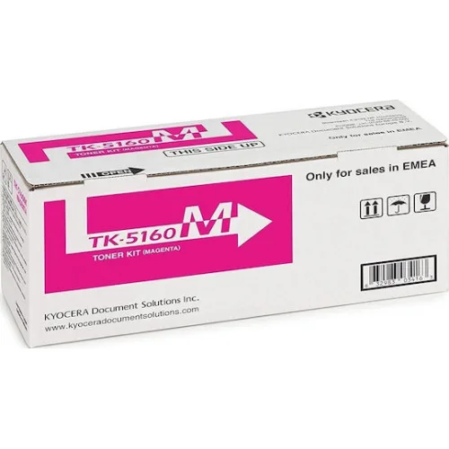 Kyocera TK-5160M Γνήσιο Toner Laser Εκτυπωτή Ματζέντα 12000 Σελίδων (1T02NTBNL0)