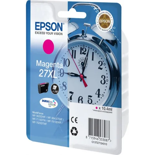 Epson 27XL Γνήσιο Μελάνι Εκτυπωτή InkJet Ματζέντα (C13T27134010 C13T27134012)