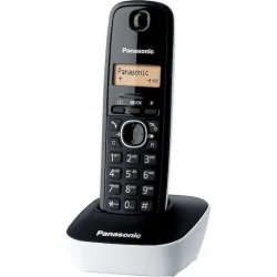 Panasonic KX-TG1611 Ασύρματο Τηλέφωνο με Ελληνικό Μενού Μαύρο-Λευκό