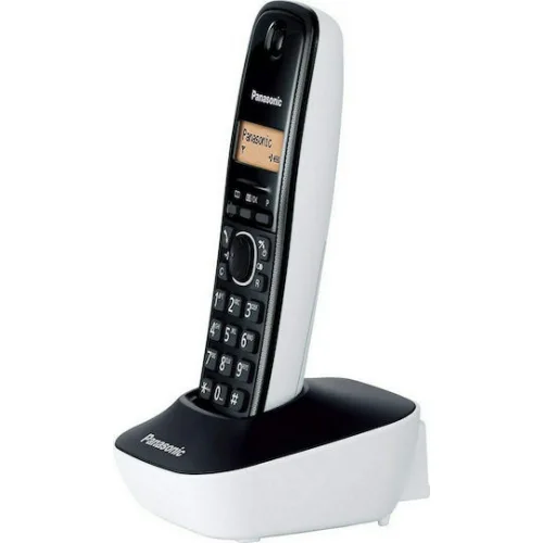 Panasonic KX-TG1611 Ασύρματο Τηλέφωνο με Ελληνικό Μενού Μαύρο-Λευκό