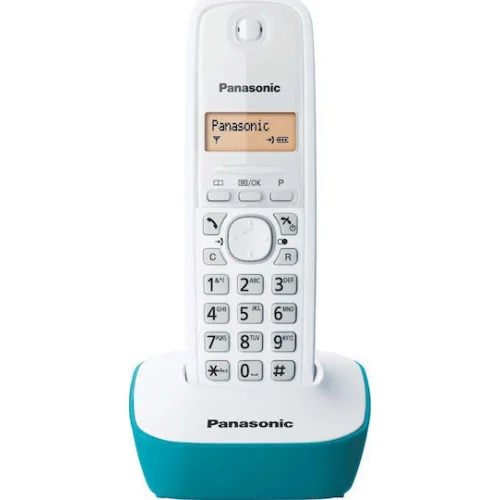 Panasonic KX-TG1611 Ασύρματο Τηλέφωνο με Ελληνικό Μενού Λευκό-Μπλέ