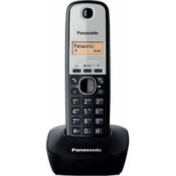 Panasonic KX-TG1611 Ασύρματο Τηλέφωνο με Ελληνικό Μενού Μαύρο-Ασημί
