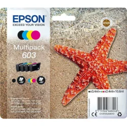Epson 603 Γνήσιο Πακέτο 4 Μελανιών Εκτυπωτή InkJet Κίτρινο / Κυανό / Ματζέντα / Μαύρο (C13T03U64010)