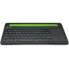 MediaRange Rechargeable Wireless Multi Device Bluetooth Keyboard with 78 keys, touchpad & Tablet slot (Black) (MROS131-GR)