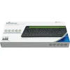 MediaRange Rechargeable Wireless Multi Device Bluetooth Keyboard with 78 keys, touchpad & Tablet slot (Black) (MROS131-GR)