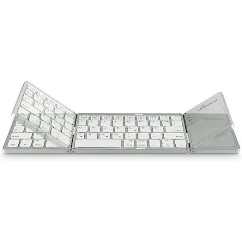 MediaRange Foldable and Rechargeable Bluetooth keyboard 64 keys with touchpad Silver (MROS133-GR)