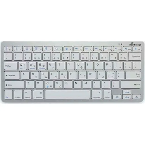 MediaRange Foldable and Rechargeable Bluetooth keyboard 64 keys with touchpad Silver (MROS133-GR)