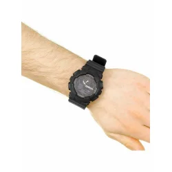 Casio G-Shock Αναλογικό/Ψηφιακό Ανδρικό Ρολόι 55mm Χρονογράφος Μπαταρίας με Μαύρο Καουτσούκ Λουράκι