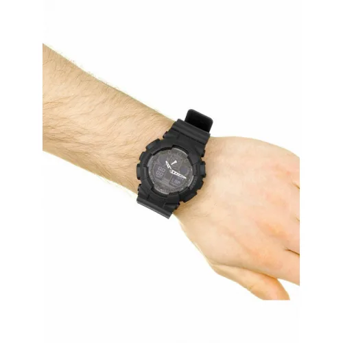 Casio G-Shock Αναλογικό/Ψηφιακό Ανδρικό Ρολόι 55mm Χρονογράφος Μπαταρίας με Μαύρο Καουτσούκ Λουράκι