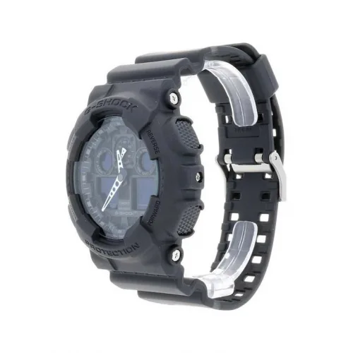 Casio G-Shock Αναλογικό/Ψηφιακό Ανδρικό Ρολόι 55mm Χρονογράφος Μπαταρίας με Μαύρο Καουτσούκ Λουράκι