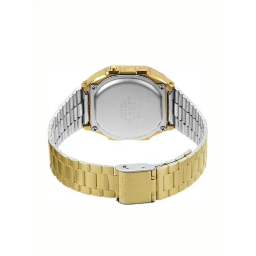 Casio Vintage Iconic Ψηφιακό Ανδρικό Ρολόι 36.3mm Χρονογράφος Μπαταρίας με Χρυσό Μεταλλικό Μπρασελέ