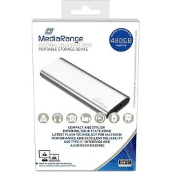 MediaRange USB 3.2 / USB-C Εξωτερικός SSD 480GB M.2 Ασημί