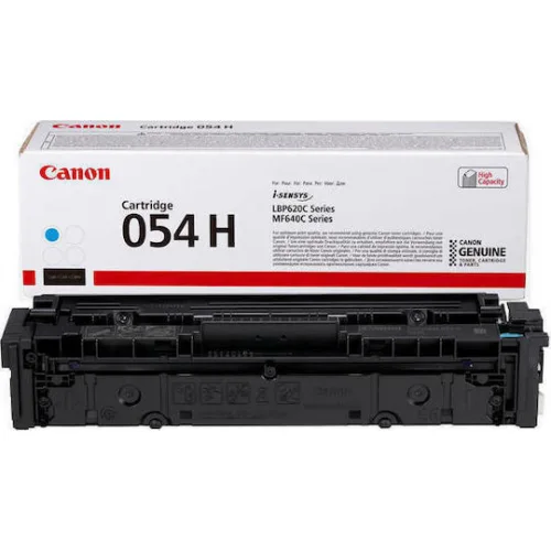 Canon 054H Γνήσιο Toner Laser Εκτυπωτή Κυανό High Yield 2300 Σελίδων (3027C002)