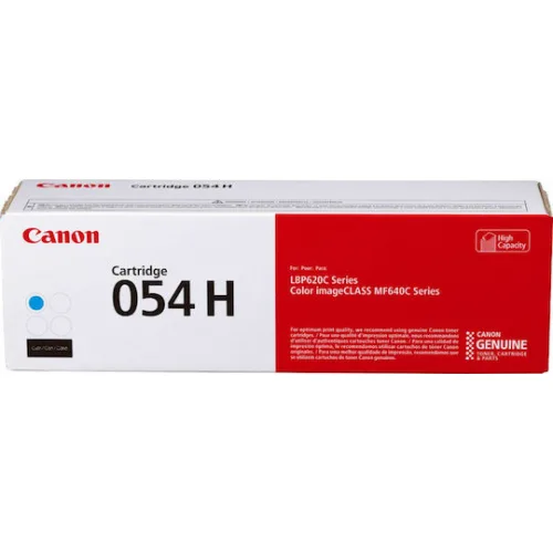 Canon 054H Γνήσιο Toner Laser Εκτυπωτή Κυανό High Yield 2300 Σελίδων (3027C002)