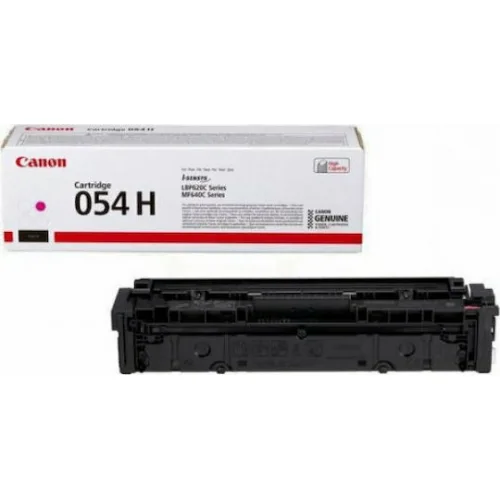 Canon 054H Γνήσιο Toner Laser Εκτυπωτή Ματζέντα High Capacity 2300 Σελίδων (3026C002)