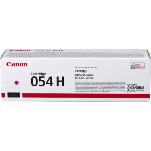 Canon 054H Γνήσιο Toner Laser Εκτυπωτή Ματζέντα High Capacity 2300 Σελίδων (3026C002)