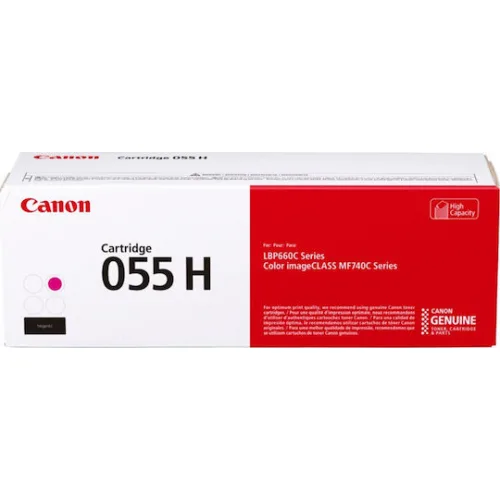 Canon 055H Γνήσιο Toner Laser Εκτυπωτή Ματζέντα High Capacity 5900 Σελίδων (3018C002)