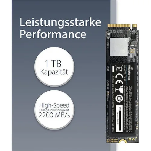 MediaRange SSD 1TB M.2 NVMe PCI Express 3.0