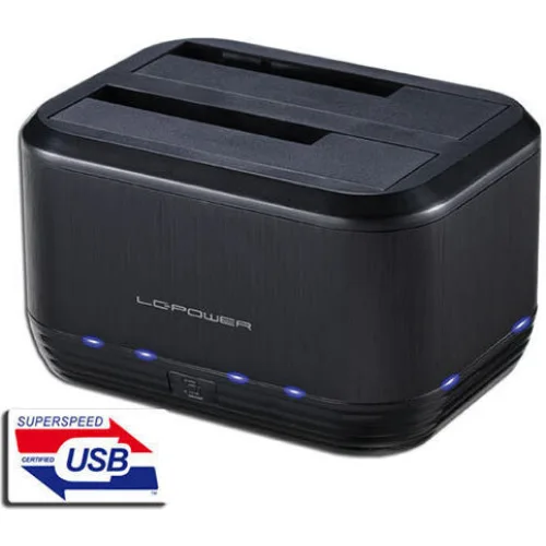 LC-Power Docking Station για 2 Σκληρούς Δίσκους SATA 2.5" / 3.5" με σύνδεση USB 3.0 (LC-DOCK-U3-III)