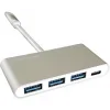 LC-Power USB 3.0 Hub 4 Θυρών με σύνδεση USB-C Γκρι