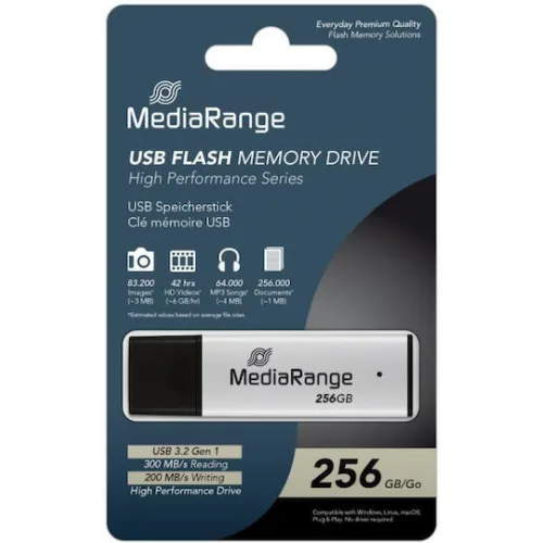 MediaRange 256GB USB 3.0 Stick Ασημί