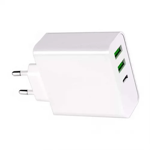 Axred Φορτιστής Χωρίς Καλώδιο με 2 Θύρες USB-A και Θύρα USB-C 65W Power Delivery Λευκός (AXRAX65W)