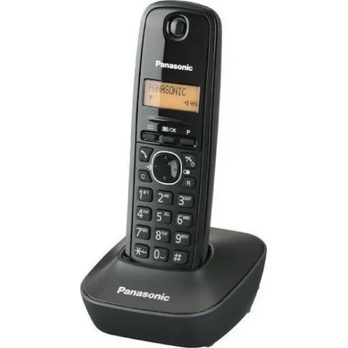 Panasonic KX-TG1611 Ασύρματο Τηλέφωνο με Ελληνικό Μενού Μαύρο