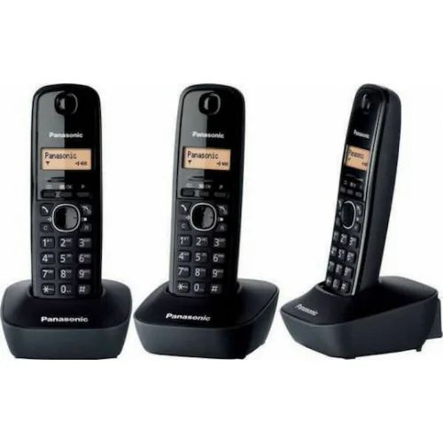 Panasonic KX-TG1611 Ασύρματο Τηλέφωνο με Ελληνικό Μενού Μαύρο