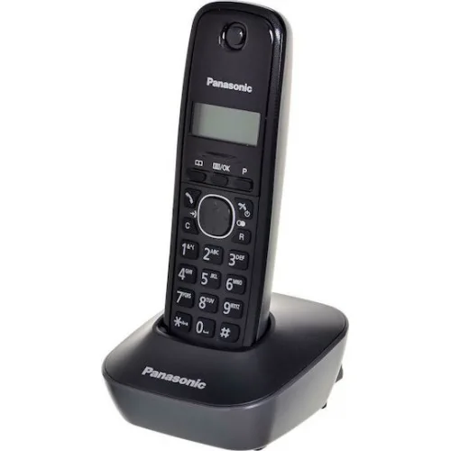 Panasonic KX-TG1611 Ασύρματο Τηλέφωνο με Ελληνικό Μενού Μαύρο