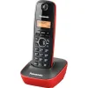 Panasonic KX-TG1611 Ασύρματο Τηλέφωνο με Ελληνικό Μενού Μαύρο-Κόκκινο