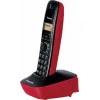 Panasonic KX-TG1611 Ασύρματο Τηλέφωνο με Ελληνικό Μενού Μαύρο-Κόκκινο