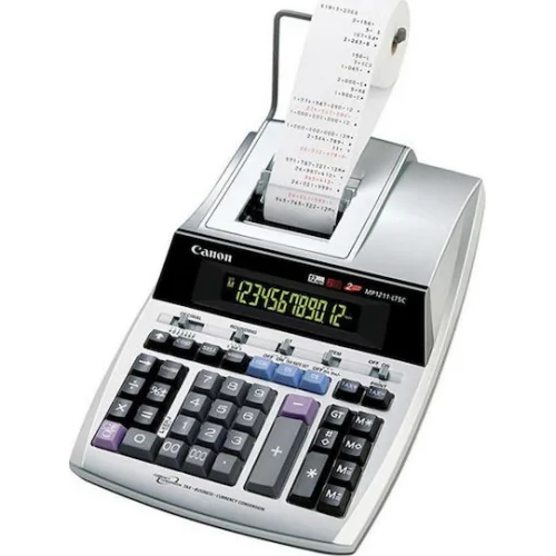Canon MP1211-LTSC Αριθμομηχανή Χαρτοταινίας 12 Ψηφίων σε Ασημί Χρώμα