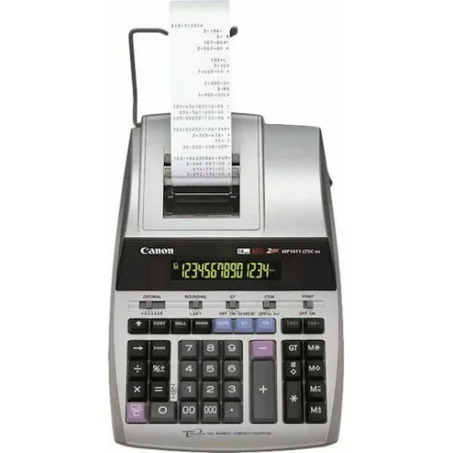 Canon MP1211-LTSC Αριθμομηχανή Χαρτοταινίας 12 Ψηφίων σε Ασημί Χρώμα